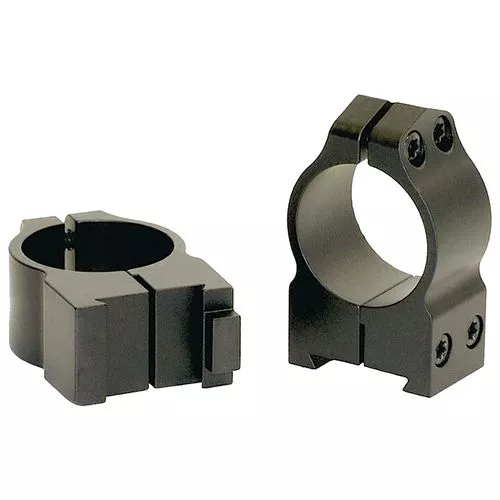 Warne 1BM Maxima Grooved Receiver Ring Set Dovetail CZ 550, Fixed 1" Medium Matte Black