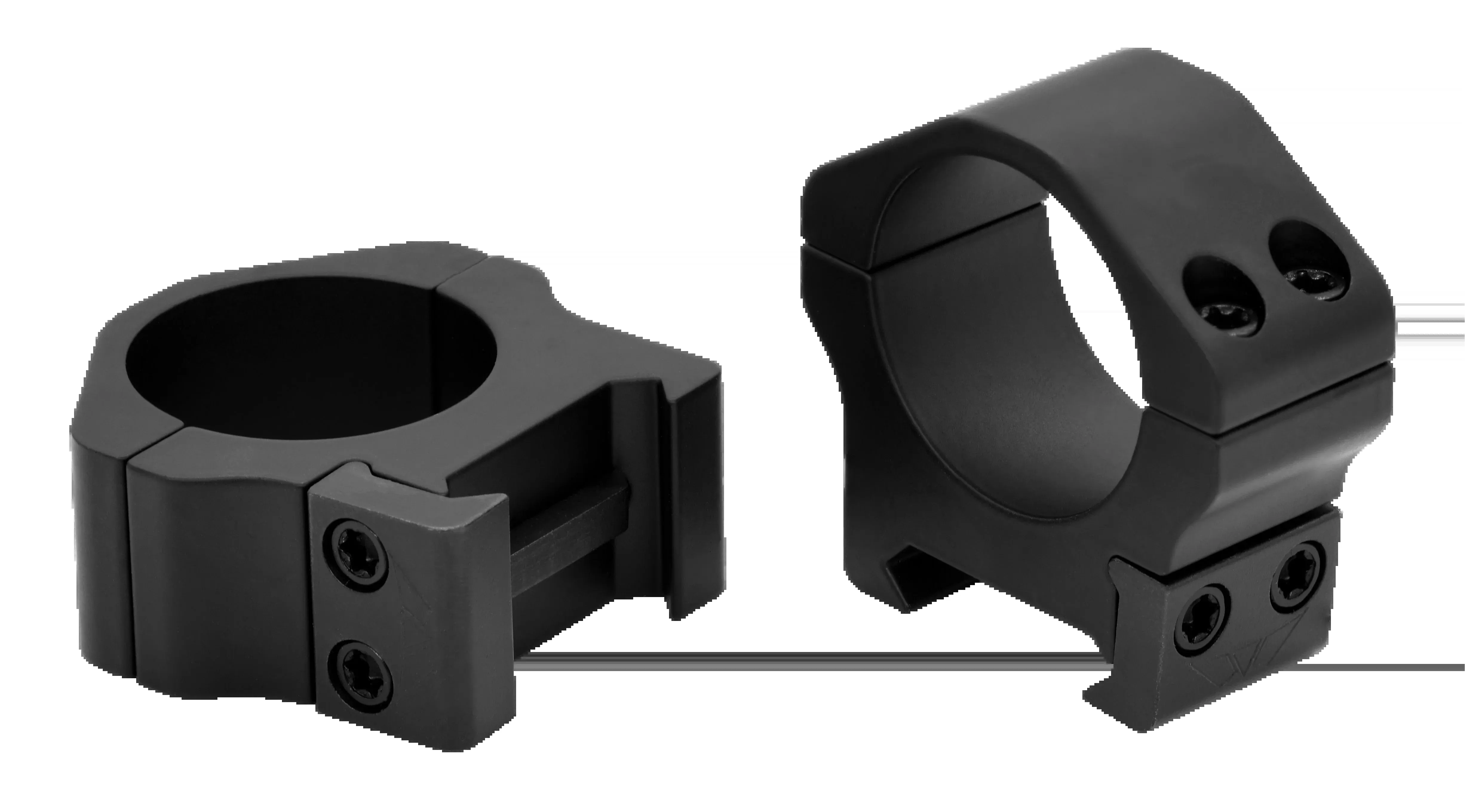 Warne 500M Maxima Horizontal 1" Low 0 MOA Scope Rings - Matte Black