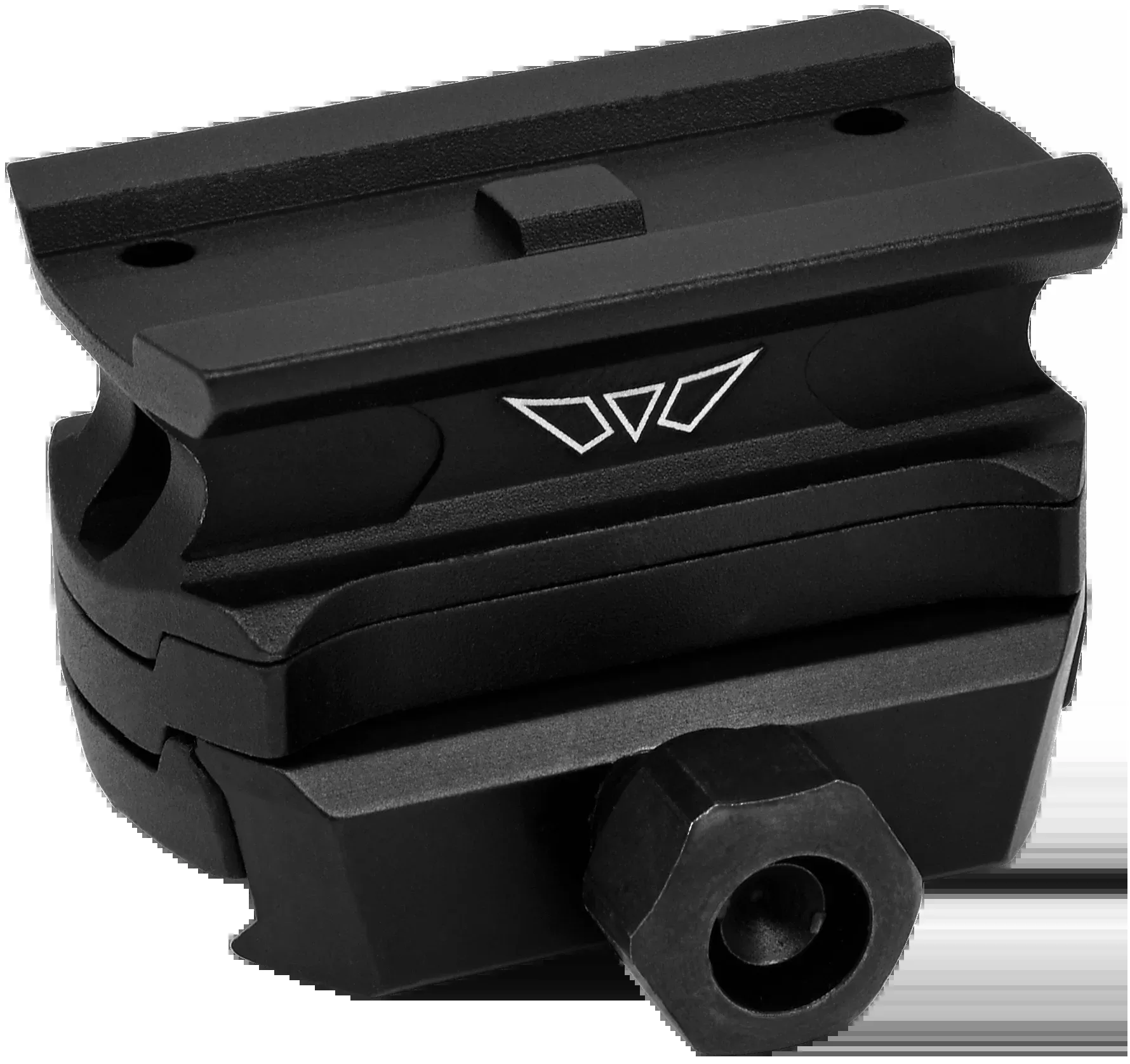 Warne 6101M Red Dot Riser T1-T2 Interface Black Anodized