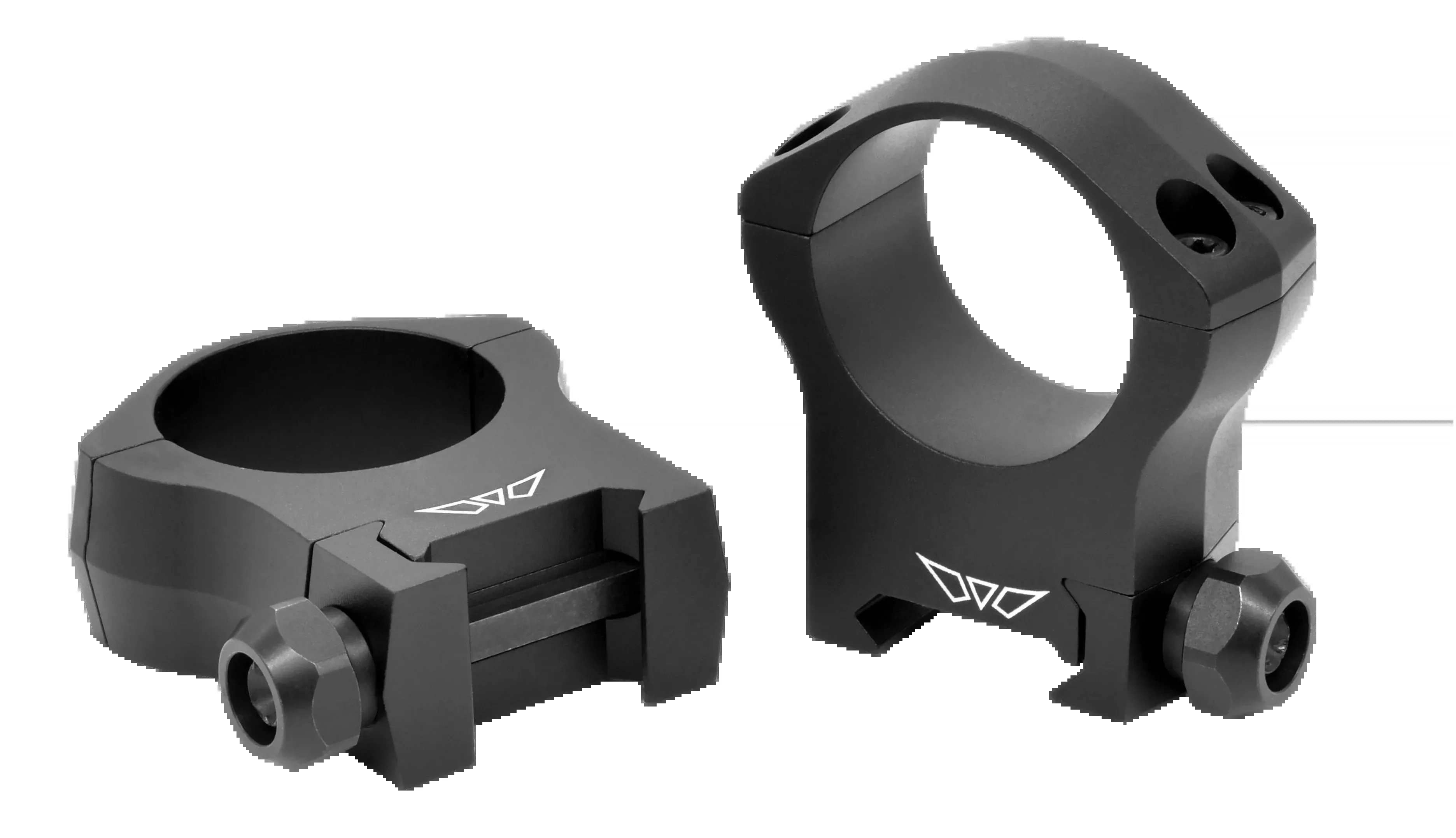 Warne 7215M Mountain Tech 30mm High 0 MOA Scope Rings - Matte Black