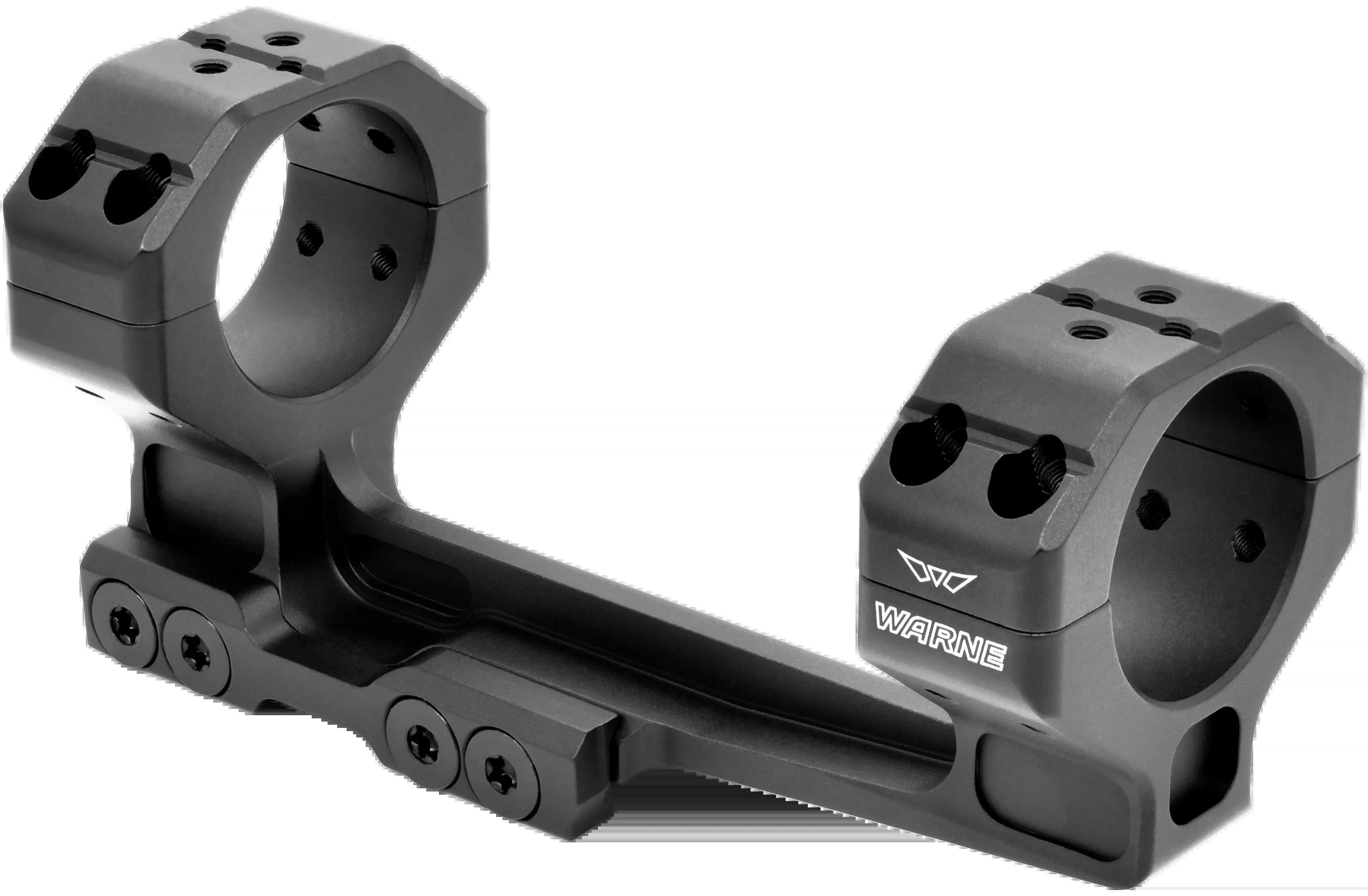 Warne 7818M Precision Cantilever Mount 30mm 0 MOA Black Anodized Scope Mount/Ring Combo
