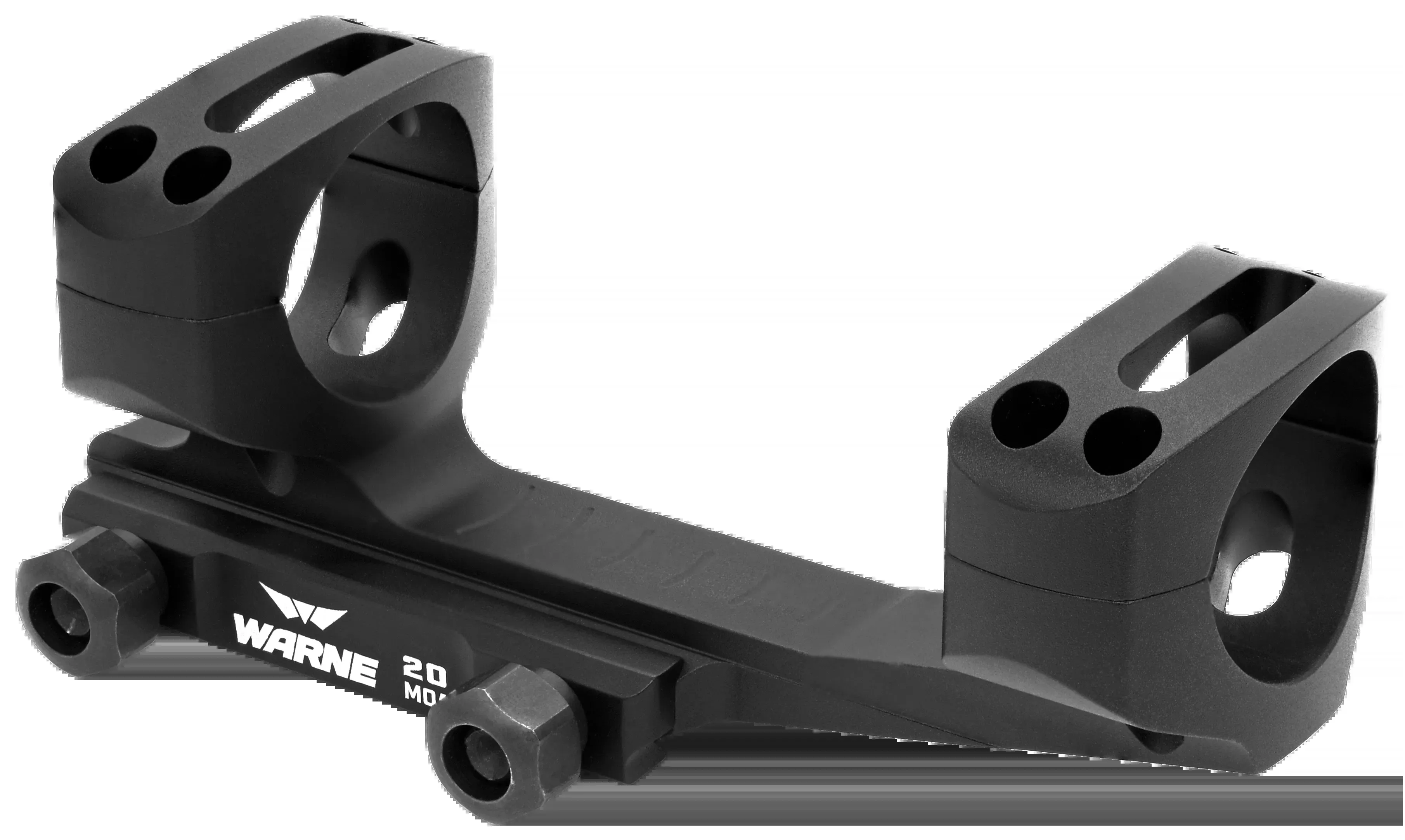 Warne LRSKEL30TW Skeletonized Extended Scope Mount 30mm Ultra High 20 MOA - Black Anodized