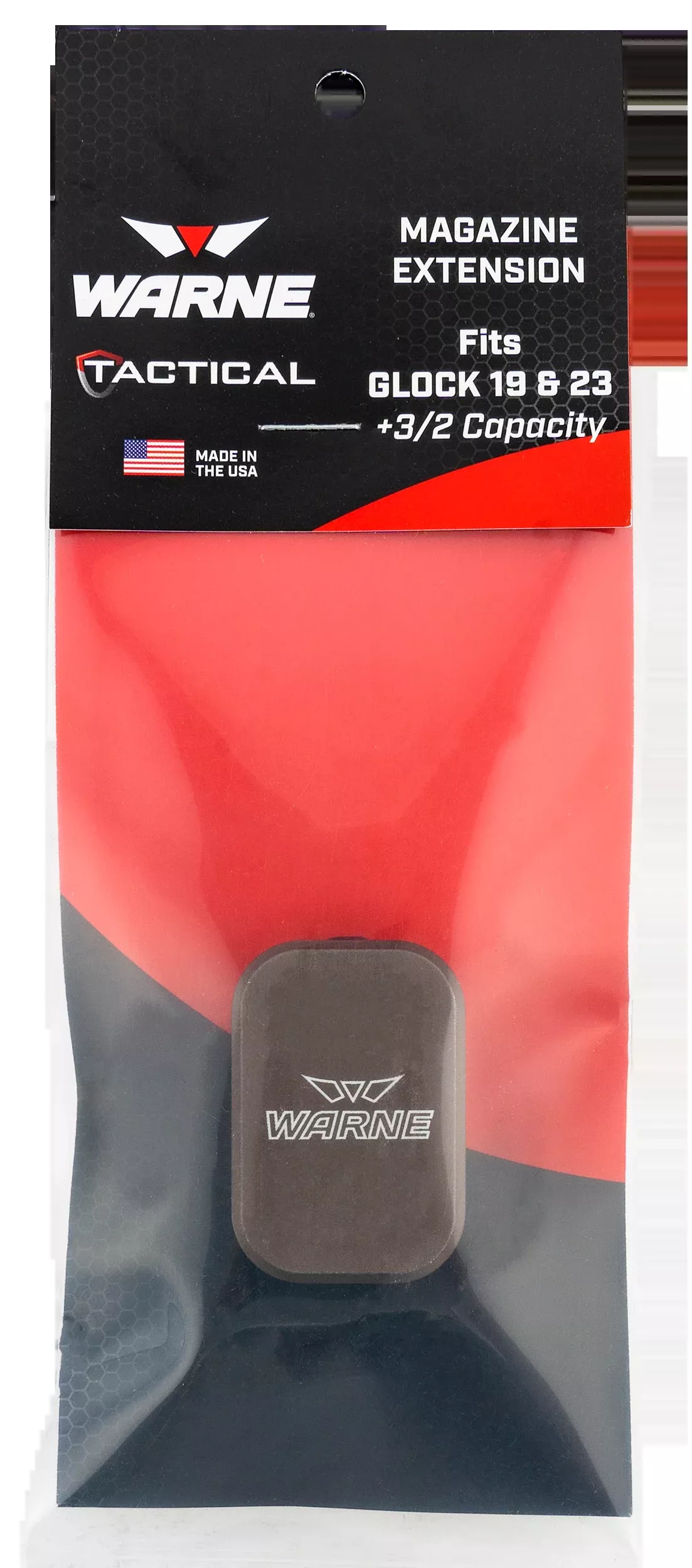 Warne MEG1932DE Magazine Extension 6061-T6 Aluminum FDE for Glock 19/23 - +3 9mm Luger / +2 .40 S&W