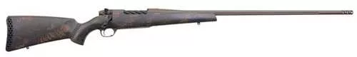 Weatherby Mark V Backcountry 2.0 Bolt Action Rifle 300 PRC 26" Threaded Barrel 3 Round Capacity Carbon Fiber Stock With Green & Brown Camouflage Patriot Brown Cerakote Finish