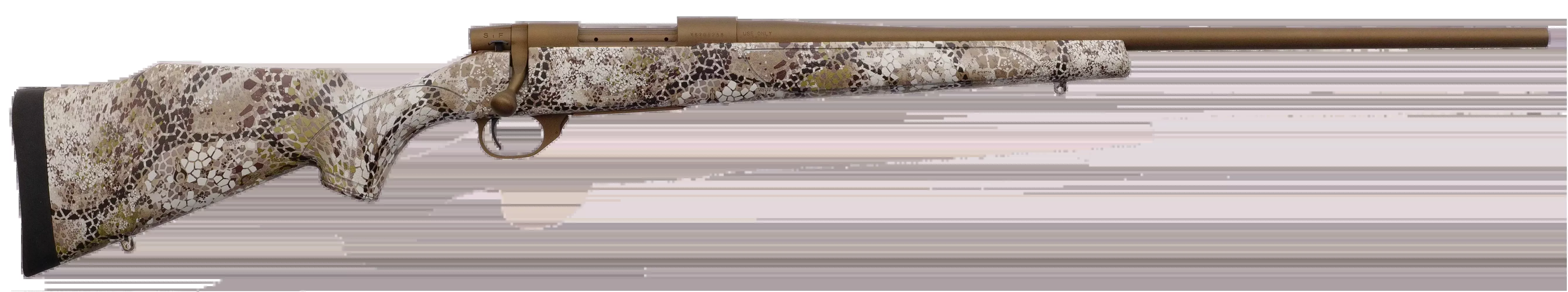 Weatherby Vanguard Badlands 300 Win Mag 24" 3+1 Bolt Action Rifle - Burnt Bronze Cerakote / Badlands Approach Camo