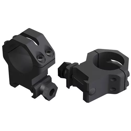 Weaver Mounts 48362 Scope Ring Set Four Hole Skeleton Picatinny/Weaver Extra High 1" Black Anodized Aluminum