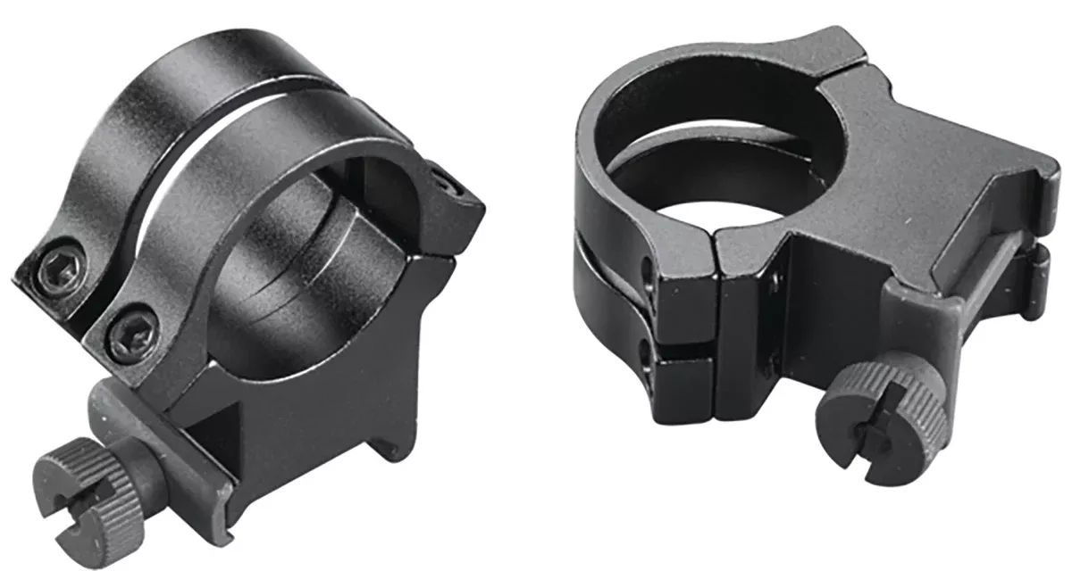 Weaver Mounts 49049 Quad Lock Detachable RingsMatte Black 1" Extra High