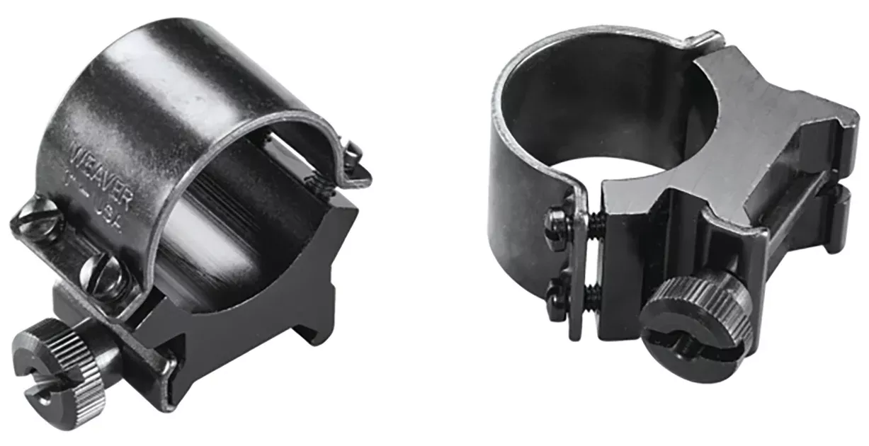 Weaver Mounts 49161 Sure Grip Detachable RingsBlack 1" High