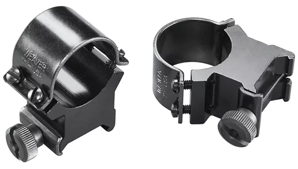 Weaver Mounts 49162 Sure Grip Detachable RingsBlack 1" Extra High