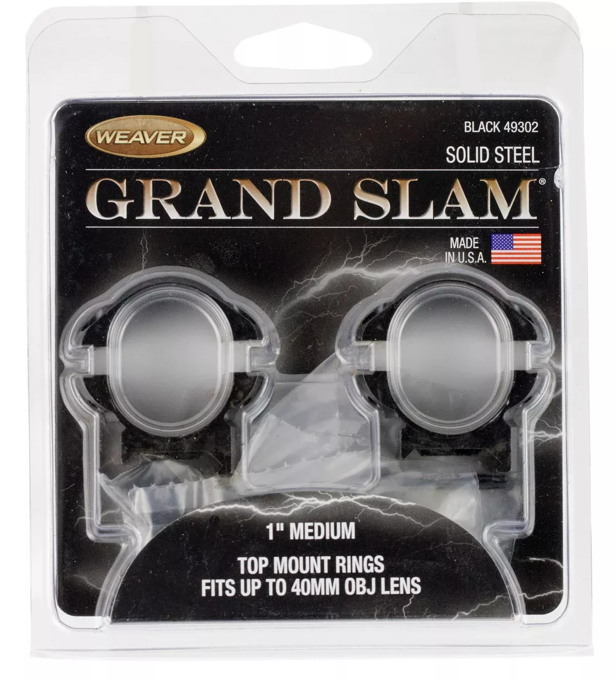 Weaver Mounts 49302 Grand SlamBlack 1" Medium