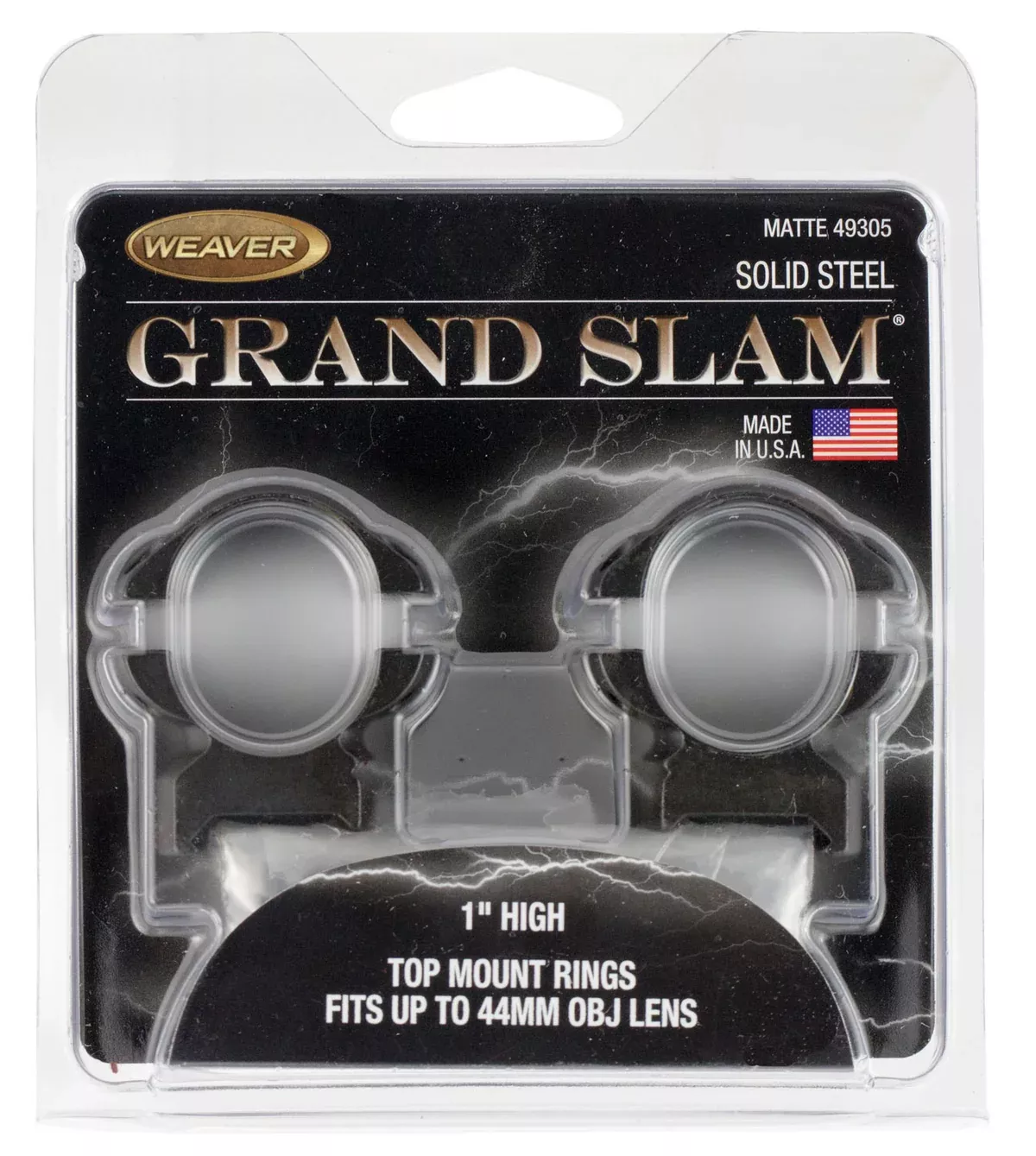 Weaver Mounts 49305 Grand SlamMatte Black 1" High