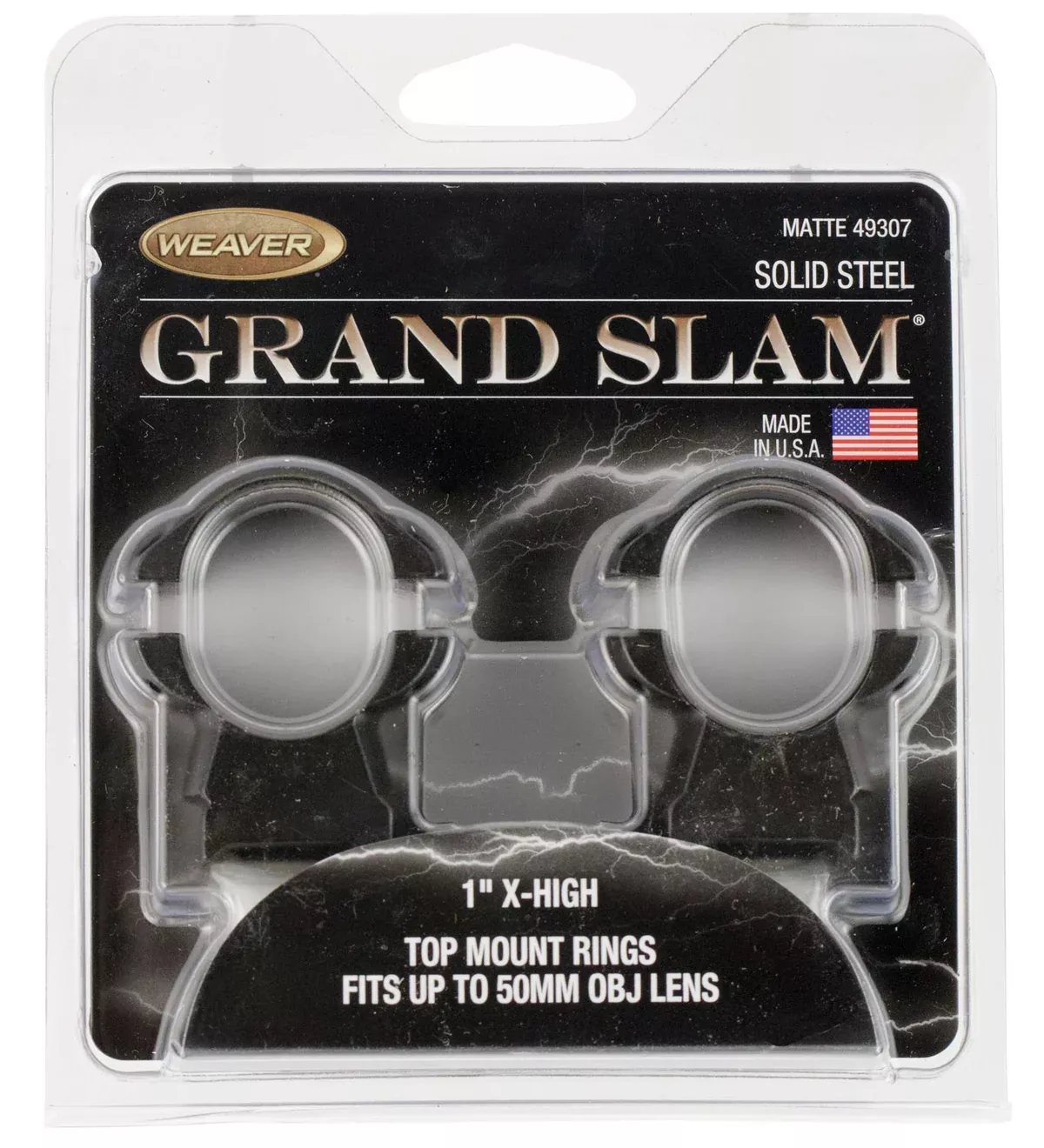 Weaver Mounts 49307 Grand SlamMatte Black 1" Extra High