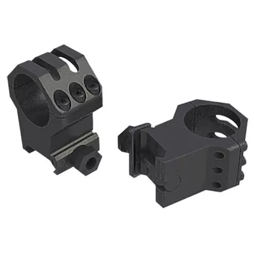 Weaver Mounts 99689 Scope Ring Set Six Hole Tactical Picatinny/Weaver High 1" Black Anodized Aluminum