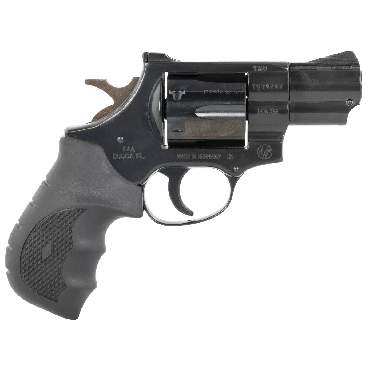 Weihrauch Guns Windicator38 Special 6rd 2" Blued Steel Cylinder & Barrel Blued Aluminum Frame Black Rubber Grip