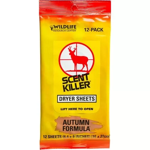 Wildlife Research 580 Scent Killer Dryer Sheets Odor Eliminator Autumn Scent