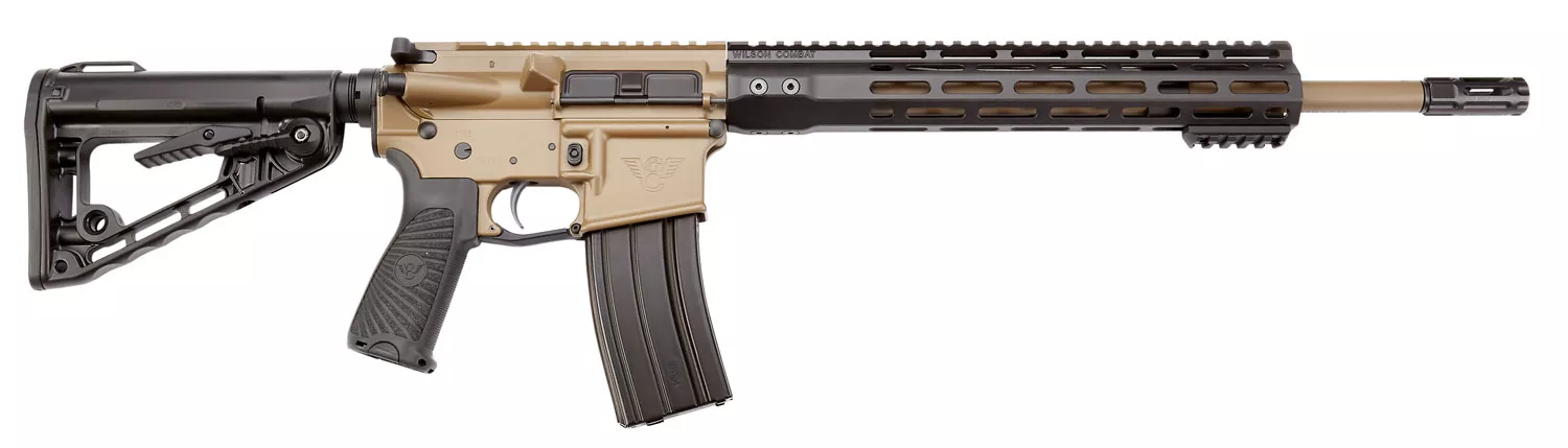 Wilson Combat TRPC556CT Protector Carbine 5.56x45mm NATO 16.25″ 30+1 Tan Black Wilson/Rogers Super Stoc Stock BCM Starburst Polymer Black Grip Right Hand