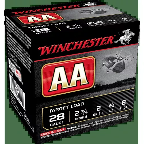 Winchester AA288 Target Load 28 GA. - 2IN Shotshells, 2 DR EQ,OZ, 8 Shot