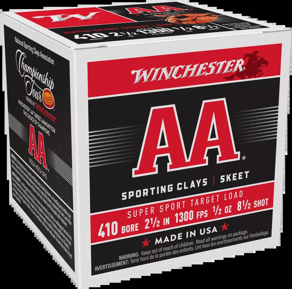 Winchester Ammo AA Super Sport Sporting Clay 410 Bore 2.5" 1/2 oz #8.5 Shot 25 Rd - Box or Case