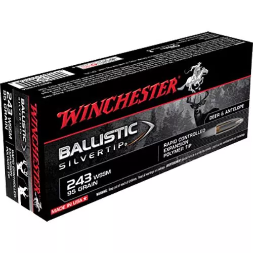 Winchester Ammo Ballistic Silvertip243 WSSM 95 gr Polymer Tip 20 Bx - THIS IS NOT "WSM"
