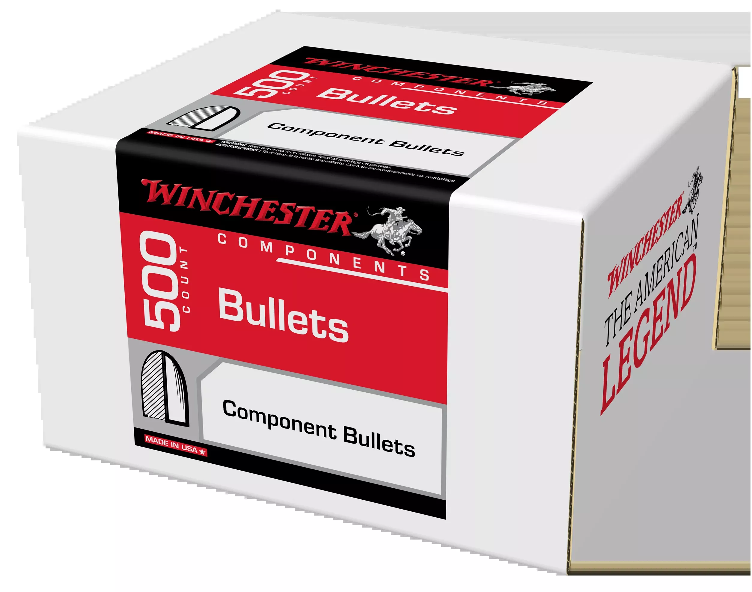 Winchester Ammo Centerfire Handgun 40 S&W 165gr Truncated Cone Reloading Bullets - 500/Box