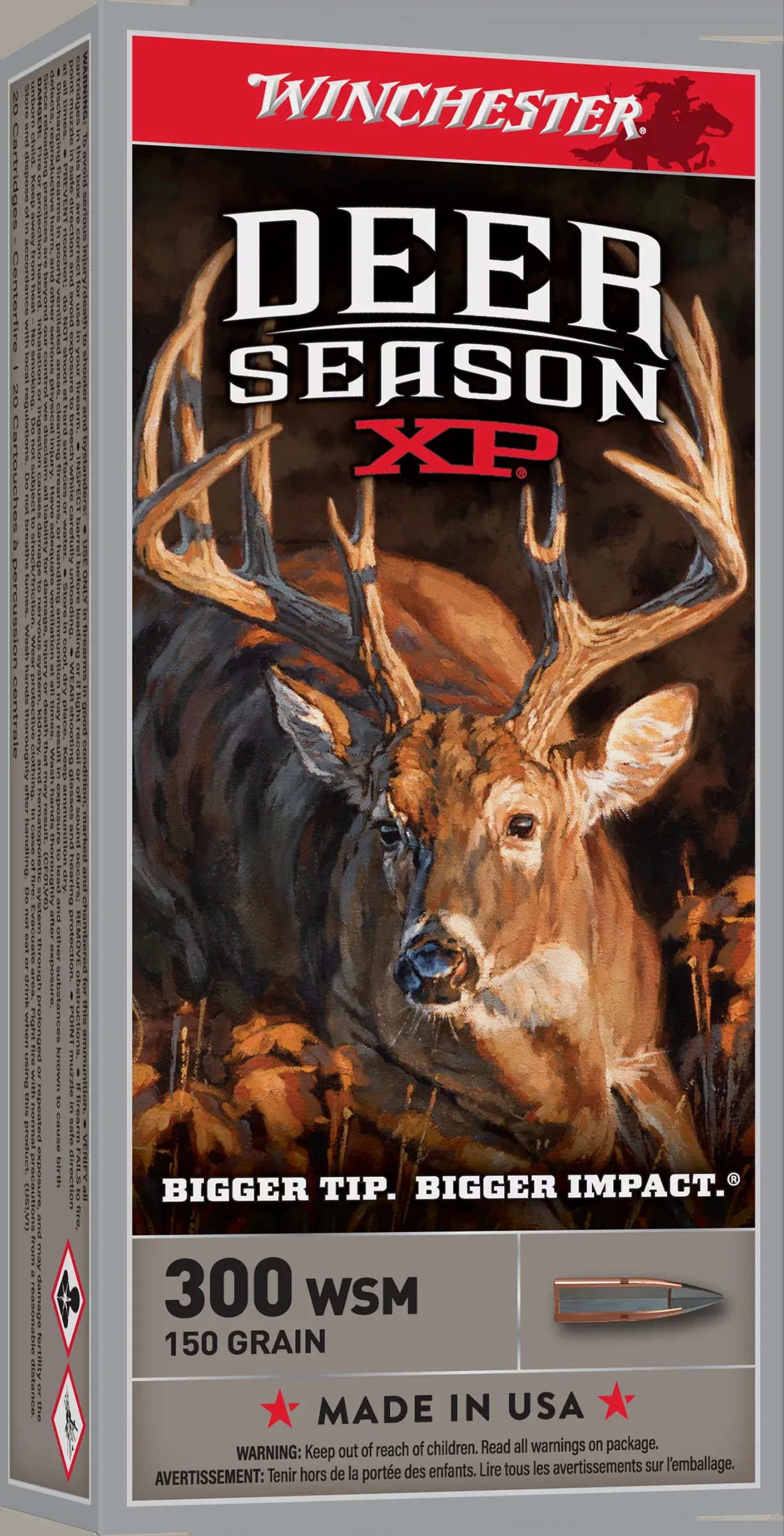 Winchester Ammo Deer Season XP 300 WSM 150gr Extreme Point 20 Rd - Box or Case