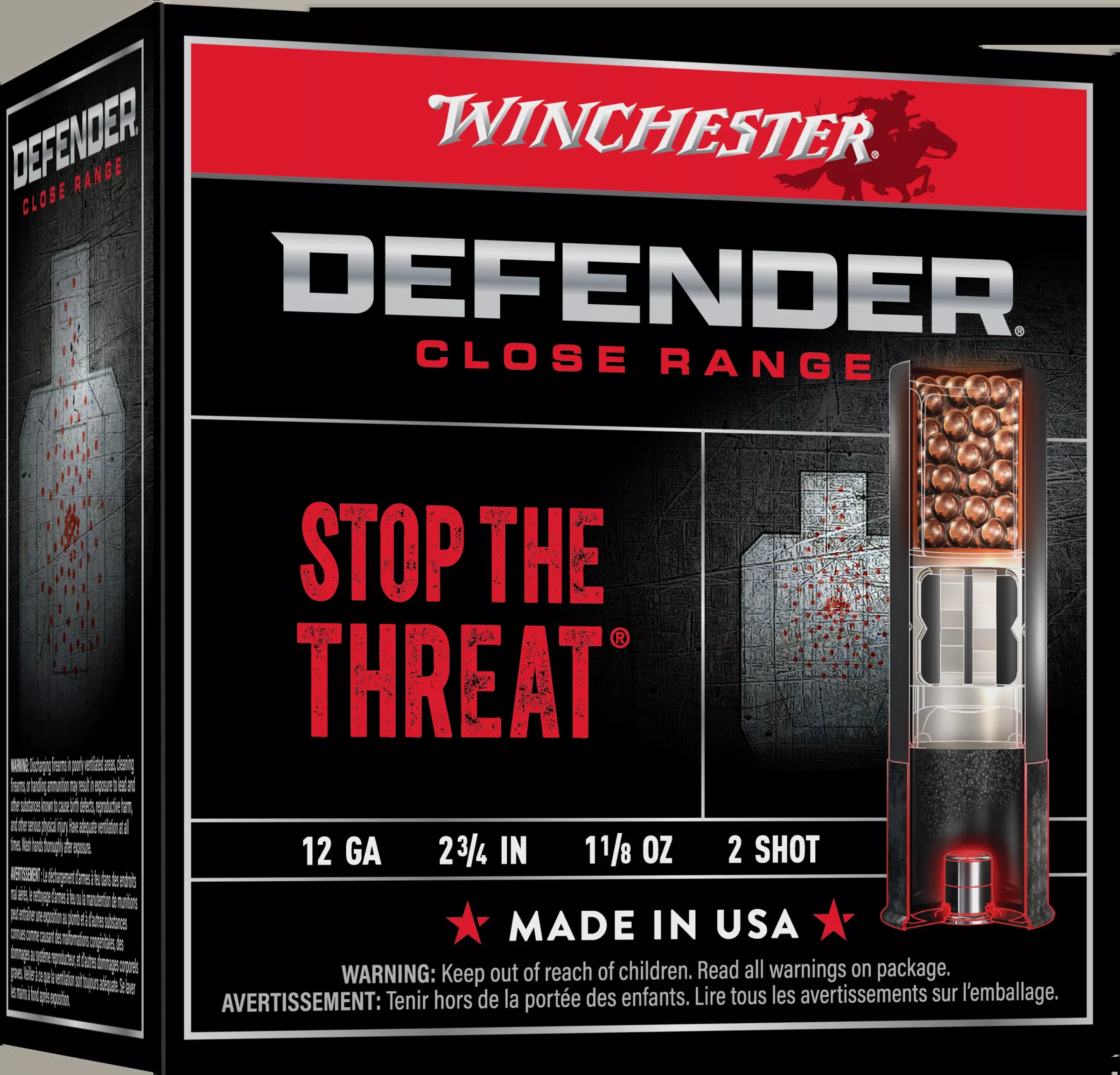 Winchester Ammo Defender 12 Gauge 2.75" 1-1/8 oz #2 Shot 25 Rd - Box or Case