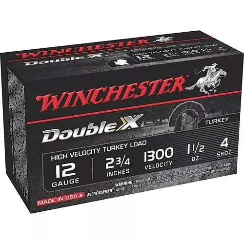 Winchester Ammo Double X High Velocity Turkey 12 Gauge 2.75" 1 1/2 oz 4 Shot - STH124