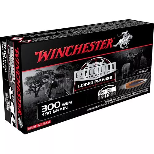 Winchester Ammo Expedition Big Game Long Range 300 WSM 190 gr Nosler AccuBond Long Range - S300SLR