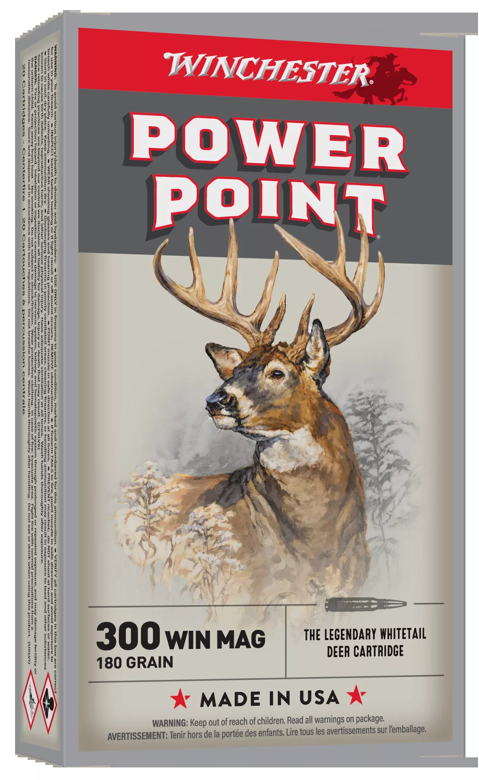 Winchester Ammo Super-X 300 Win Mag 180gr Power-Point 20 Rd - Box or Case
