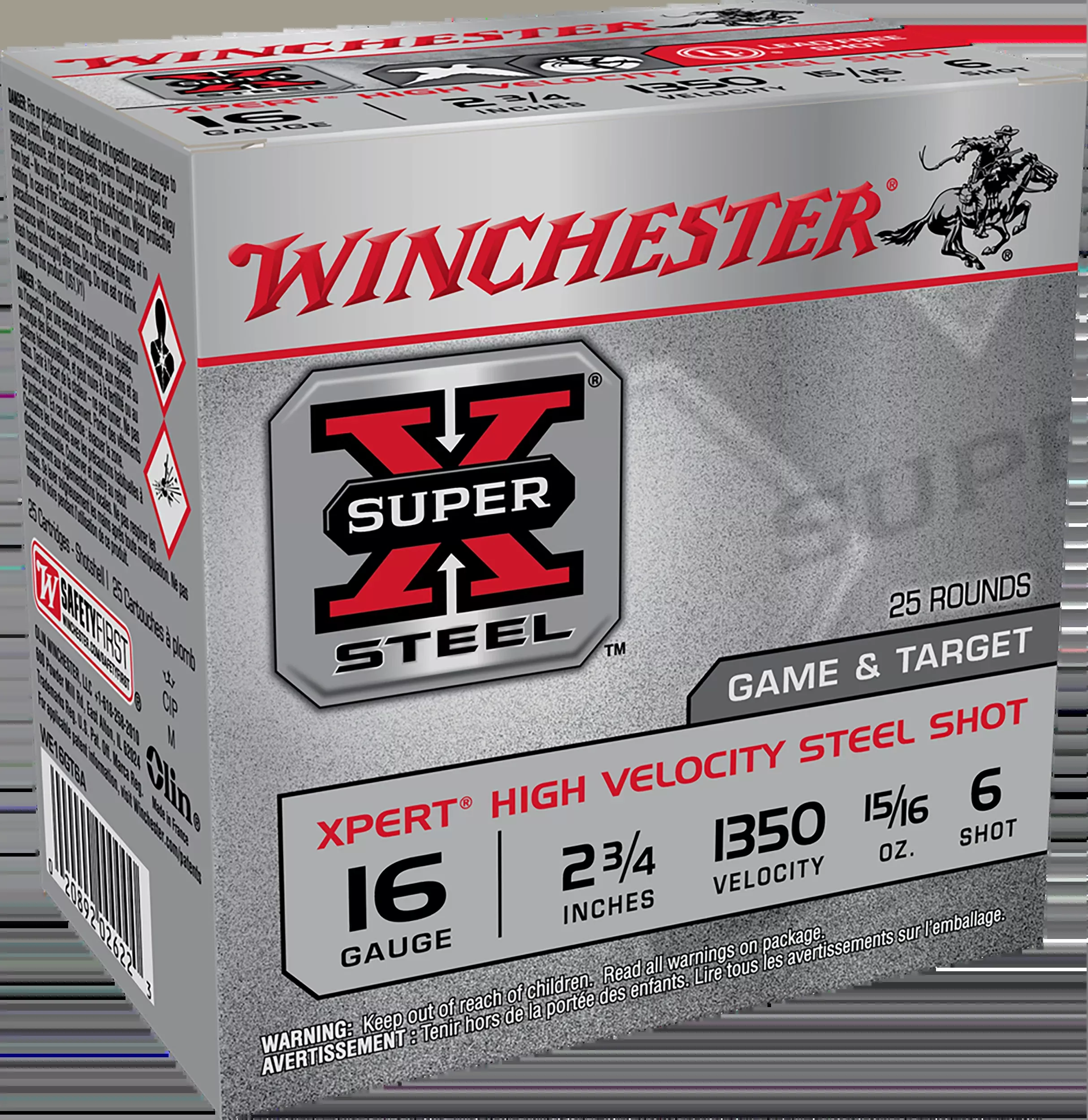 Winchester Ammo Super X Xpert 16 Gauge 2.75" 15/16 oz #6 Shot 25 Rd - Box or Case