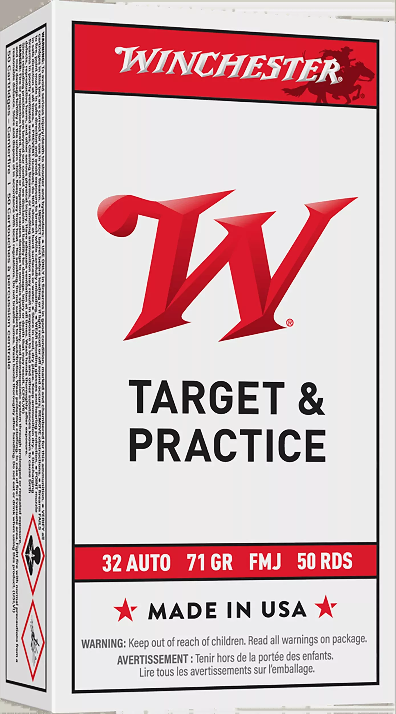 Winchester Ammo USA 32 ACP 71gr Full Metal Jacket - Box or Case