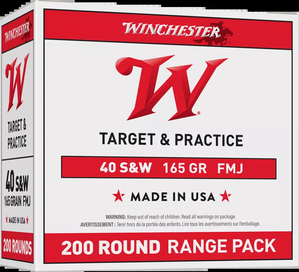 Winchester Ammo USA 40 S&W 165gr Full Metal Jacket - Box or Case