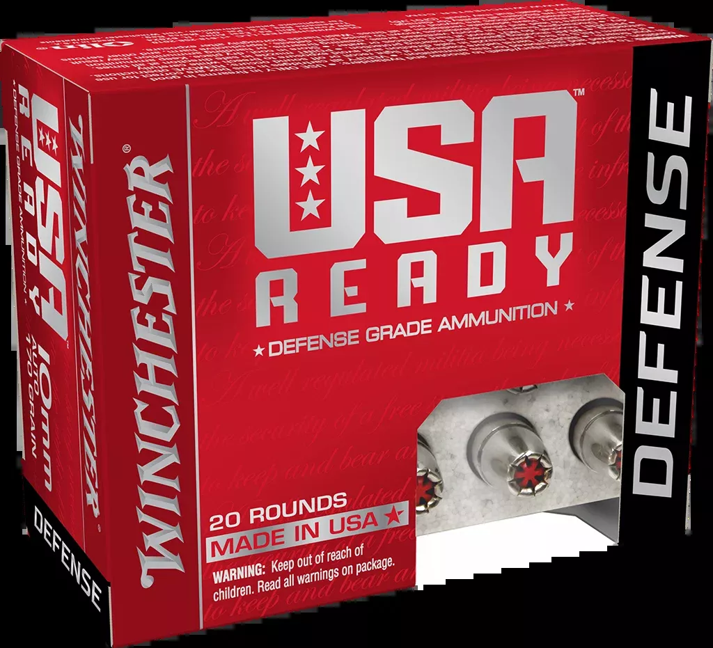 Winchester Ammo USA Ready Defense 10mm Auto 170gr Hex Vent Hollow Point 20 Rd - Box or Case