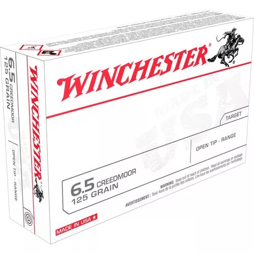 Winchester Ammo USA65CM USA 6.5 Creedmoor 125 gr Open Tip Range 20 Per Box