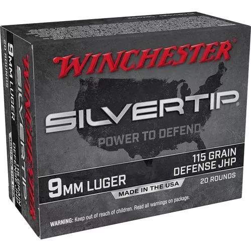 Winchester Ammo W9MMST Super-X9mm Luger 115 gr Silvertip Hollow Point 20 Bx