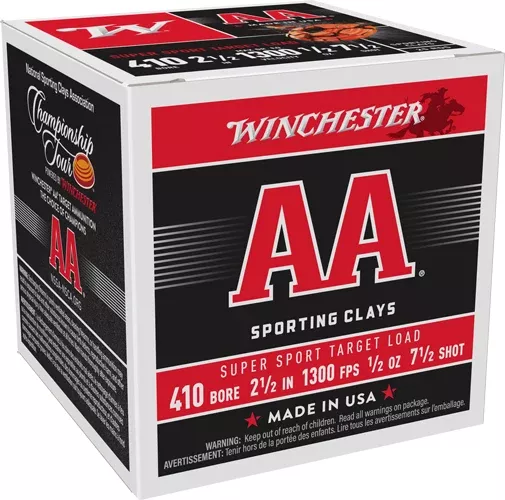 Winchester Ammunition AA 410 Bore 2.5" 1/2 oz #7.5 Shot 1300 fps - 250 Rd Case
