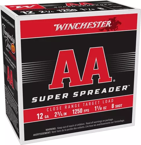 Winchester Ammunition AA Super Spreader 12 Gauge 2.75" 1-1/8 oz #8 Shot 1250 fps - 250 Rd Case