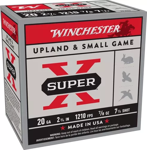 Winchester Ammunition Super-X 20 Gauge 2.75" 7/8 oz #7.5 Shot 1210 fps - 250 Rd Case