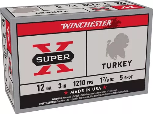 Winchester Ammunition Super-X Turkey 12 Gauge 3" 1-7/8 oz #5 Shot 10 Rd - Box or Case