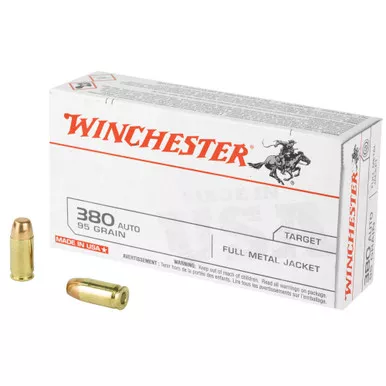 Winchester Ammunition USA 380ACP 95 Grain Full Metal Jacket - 50 Round Box