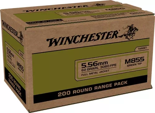 Winchester Ammunition USA 5.56 NATO 62gr M855 Green Tip FMJ - 800 Rd Case
