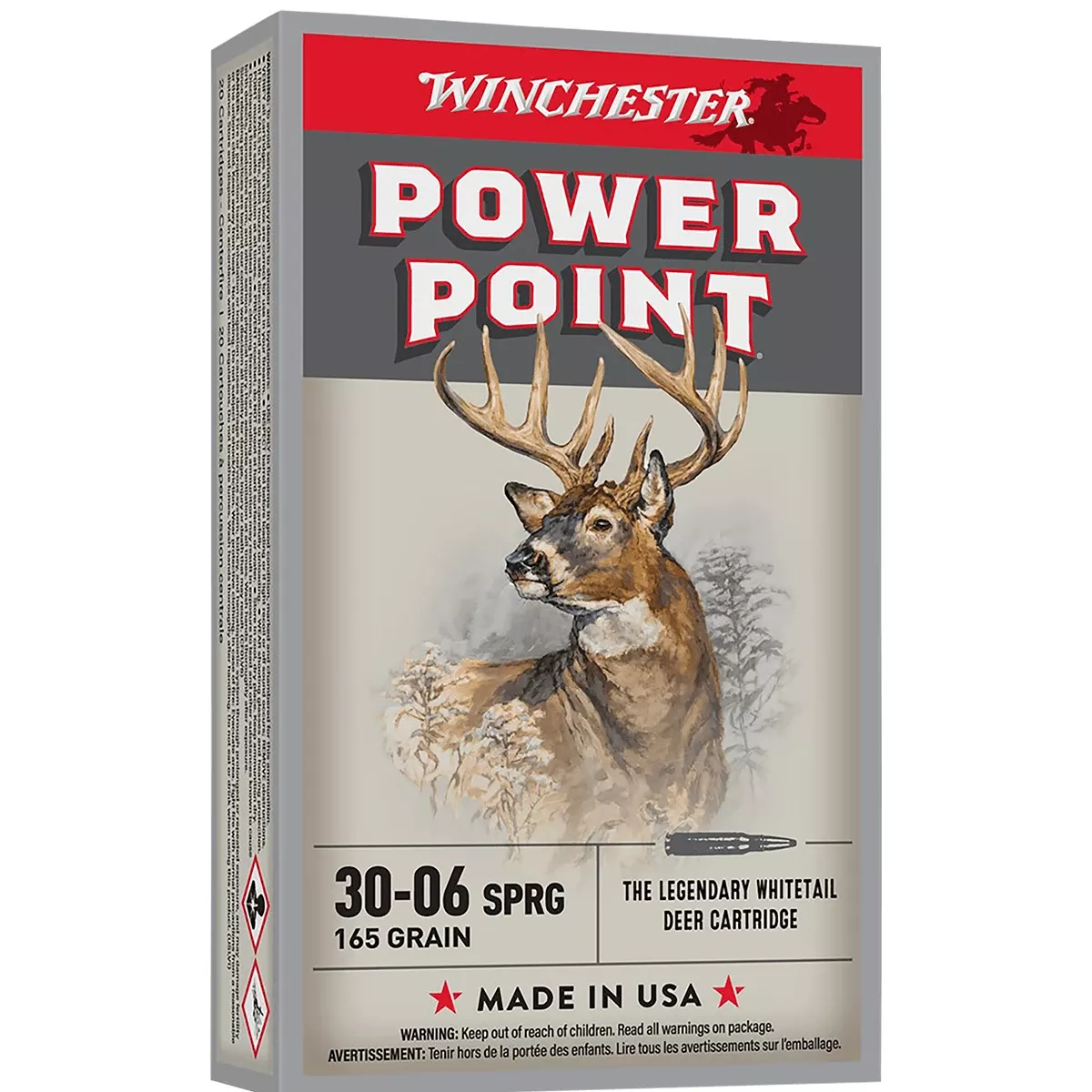 Winchester Power-Point 30-06 Springfield 165 gr Power-Point (PP) Hunting Ammo