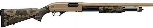 Winchester SXP Defender Pump Action Shotgun 20 Gauge 3" Chamber 18" Barrel 5 Round Capacity Brass Bead Fixed Sights Drilled & Tapped Woodland Camouflage Composite Stock Flat Dark Earth Finish