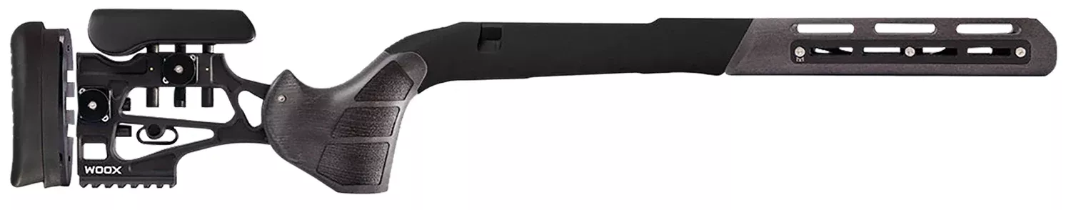 Woox SHCHS00106 Furiosa ChassisMidnight Gray Aluminum Chassis with Adjustable Cheek Long Action Right Hand for Remington 700 BDL