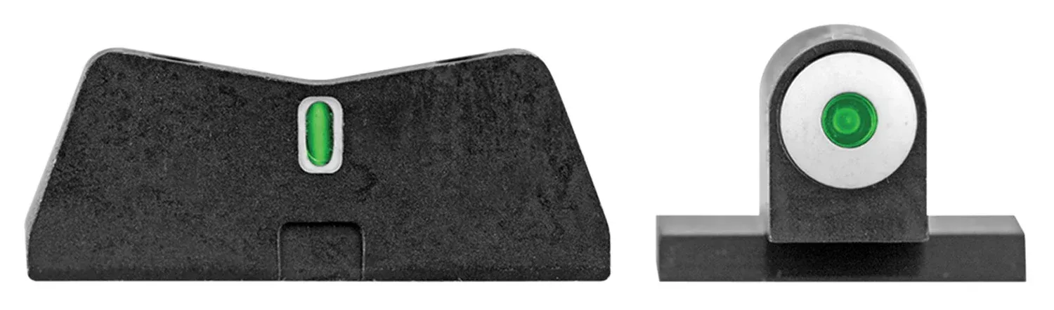 XS Sights CK0001S5 DXT Big Dot Night Sights-CanikBlack | Green Tritium White Outline Front Sight Green Tritium White Outline Bar Rear Sight