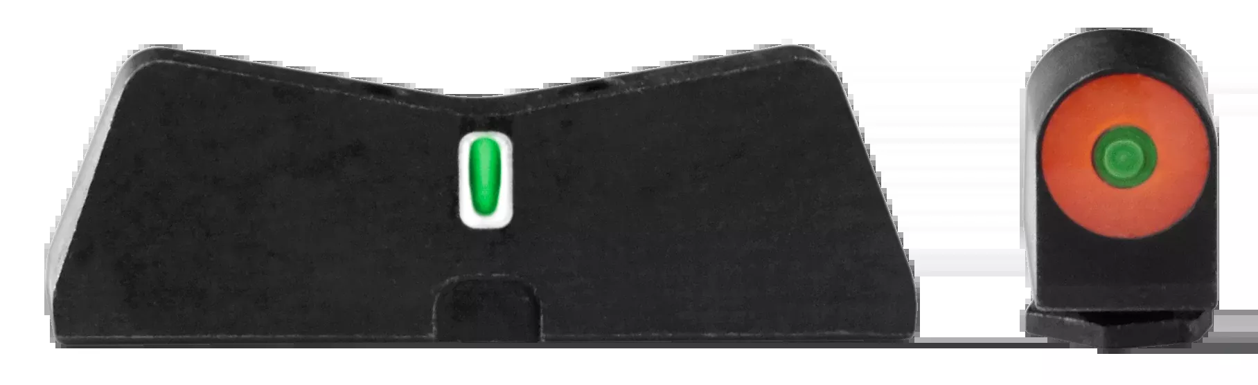 XS Sights DXT2 Big Dot Night Sights for Glock 20/21/29/30/30S/37/40/41 - Green Tritium Orange Outline Front / White Outline Rear