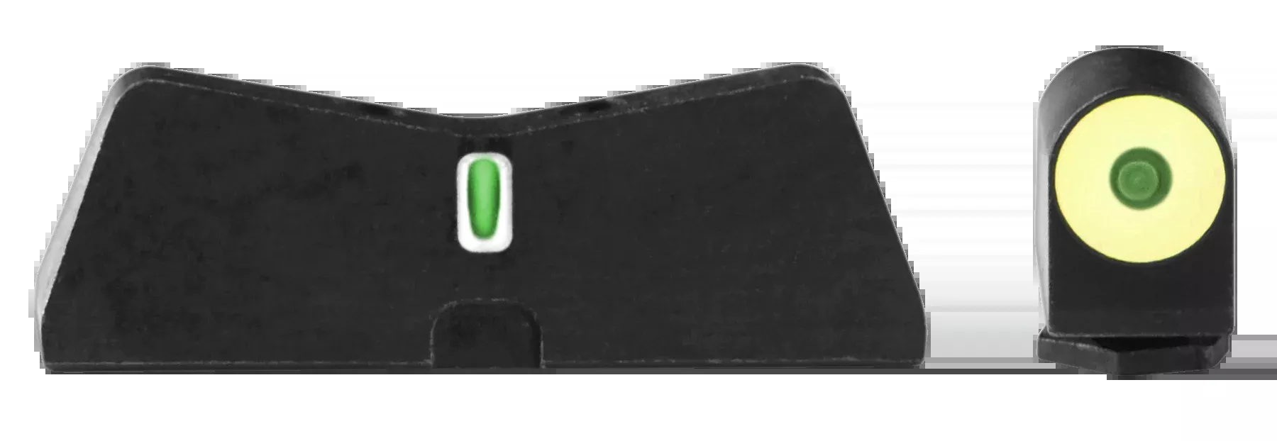 XS Sights DXT2 Big Dot Night Sights for Glock 26 Gen1-5 - Green Tritium Yellow Outline Front / White Outline Rear