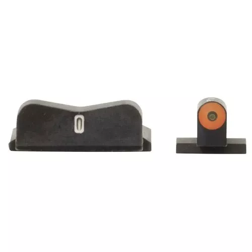 XS Sights DXT2 Big Dot Night Sights- Smith&Wesson, Black|Green Tritium Orange Outline Front Sight Green Tritium White Outline Bar Rear Sight - SW0030S5N