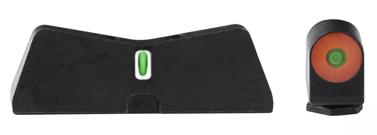 XS Sights GL0009S5N DXT2 Big Dot Night Sights fits GlockBlack | Green Tritium Orange Outline Front Sight Green Tritium White Outline Bar Rear Sight