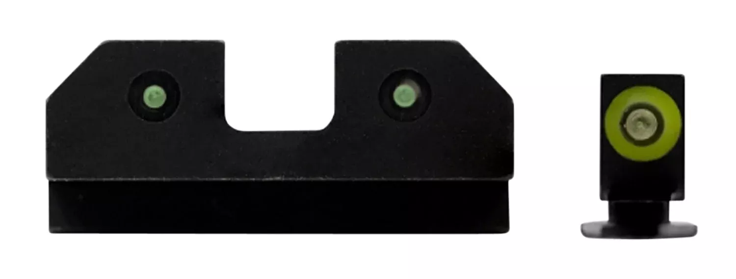 XS Sights GLR014P6G R3DNight Sights fits GlockBlack | Green Tritium Green Outline Front Sight Green TritiumRear Sight